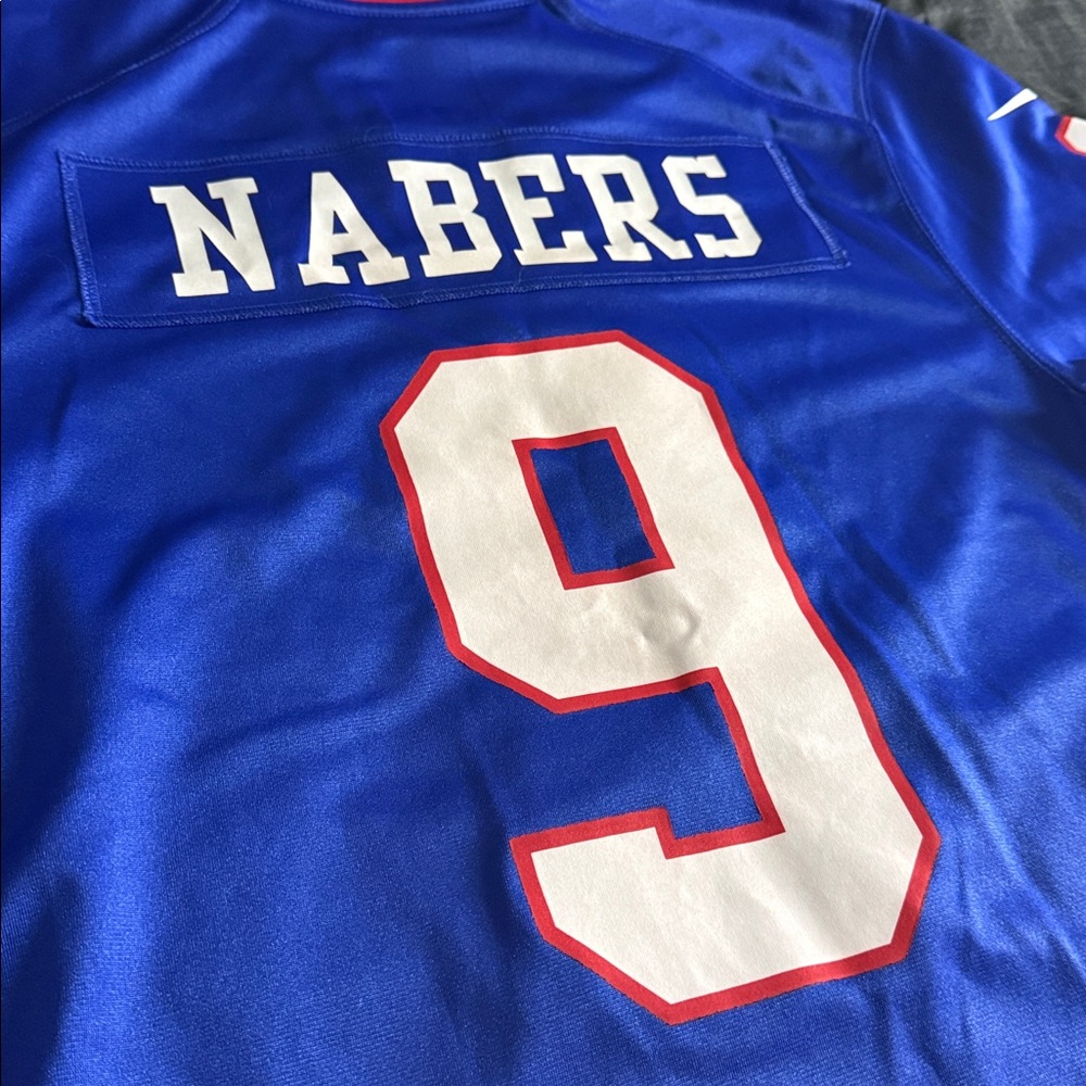 New York Giants #9 Malik Nabers NFL Classic Edition Home Nike Jersey - Picture 8 of 8